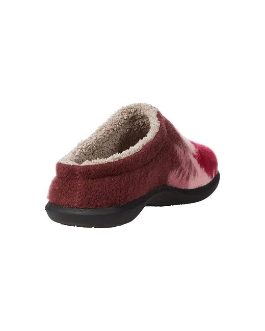 L.L. Bean Red Daybreak Scuff Motif 2 Slippers 10 B