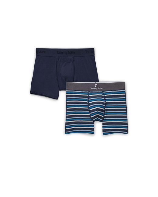 Tommy John Second Skin 4 Boxer Brief 2-pack in Blue for Men | Lyst