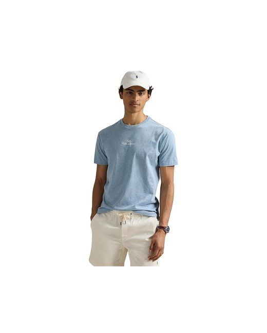 Polo Ralph Lauren Blue Classic Fit Logo Jersey T-Shirt Clothing, Cotton/Jersey for men