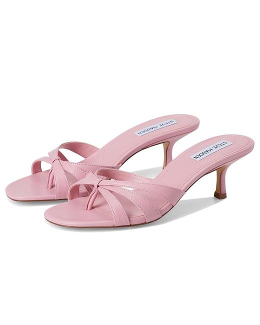 Steve Madden Pink Cary Sandals, Leather/Rubber