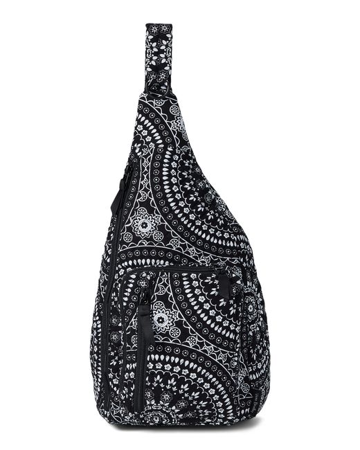 Vera Bradley Cotton Sling Backpack in Black Lyst