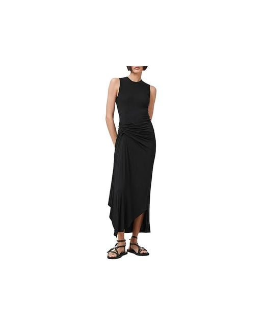 AllSaints Black Rivi Sleeveless Dress Dress Uk 6 (Us 2) Elastane/Polyester