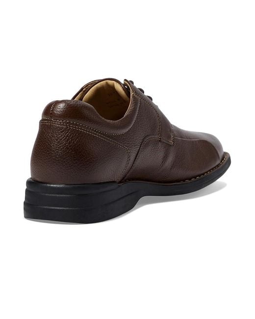 Johnston & Murphy Brown Shuler Causal Dress Bike Toe Oxford Plain Toe Shoes 9.5 M (D) Leather for men