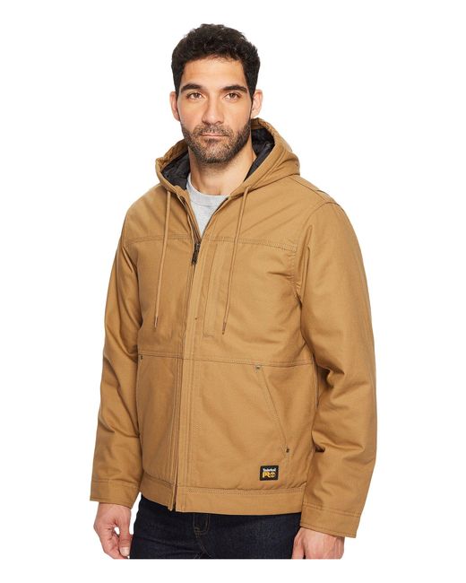 Timberland Cotton Baluster Insulated Hooded Work Jacket in Brown for ...