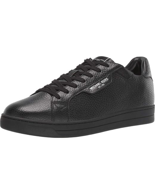 Michael Kors Keating Logo And Leather Sneaker in Black - Save 25% - Lyst