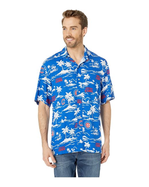 Reyn Spooner Chicago Cubs Vintage Rayon Shirt (blue) Men's Clothing in Blue for Men - Lyst