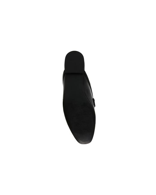 Steve Madden Black Fortunate ( Leather) Flat Shoes