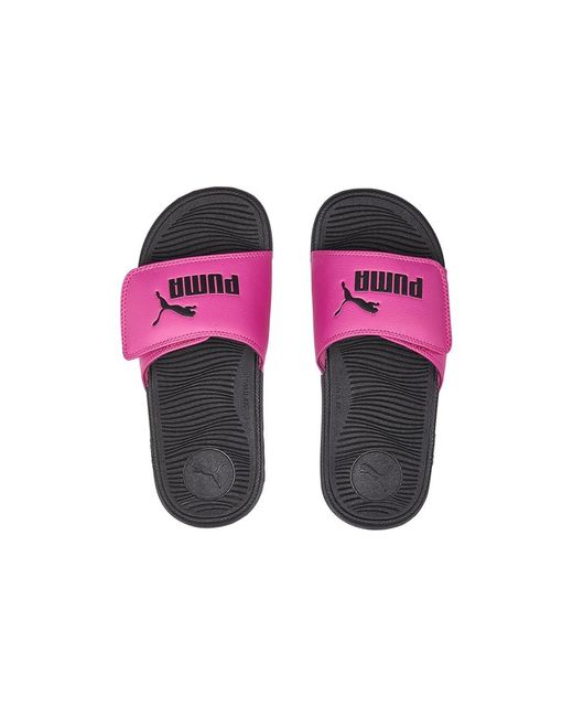 PUMA Black Cool Cat 2.0 Bx Hook-And-Loop (Big Kid) Shoes Glowing/Vivid, Synthetic