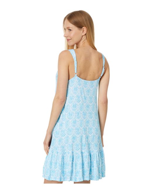Tommy Bahama Blue Palm Print Tank Short Gown