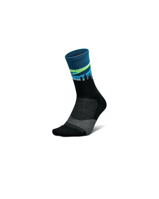 FEETURES SOCKS Black Trail Max Cushion Mini Crew Crew Cut Socks Shoes Xl (Us Shoe 12.5-15.5) Nylon/Polyester/Spandex for men