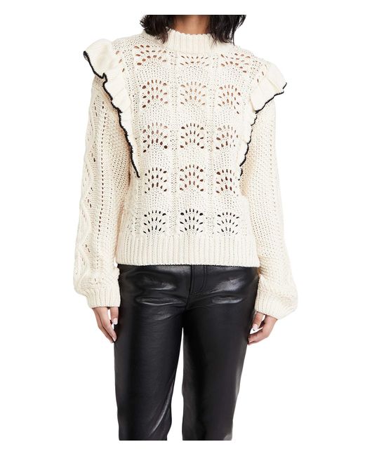 En Saison Synthetic Rene Sweater in Beige (White) | Lyst