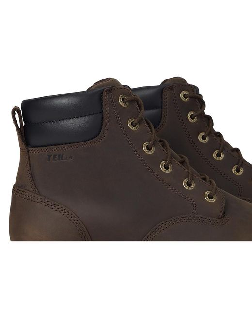 L.L. Bean Black Bucksport Work Boot Plain Toe Waterproof Shoes 7 D for men