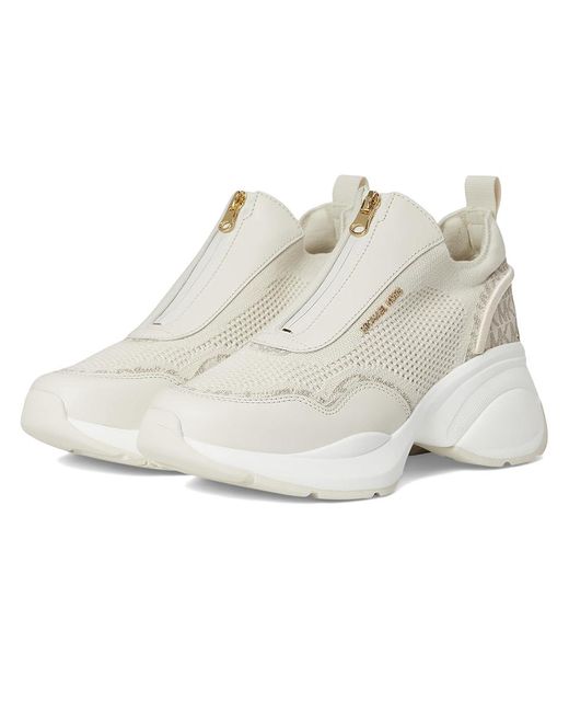 MICHAEL Michael Kors Metallic Zuma Slip-On Trainer Shoes, Synthetic