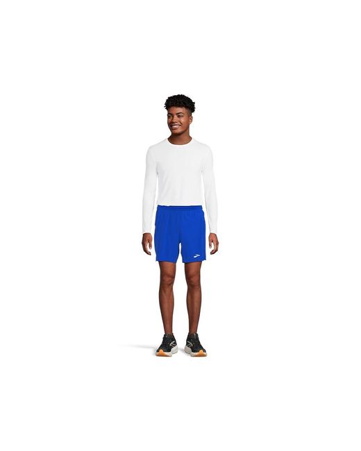 Brooks Blue Journey 7 2-In-1 Shorts Shorts, Polyester/Spandex for men