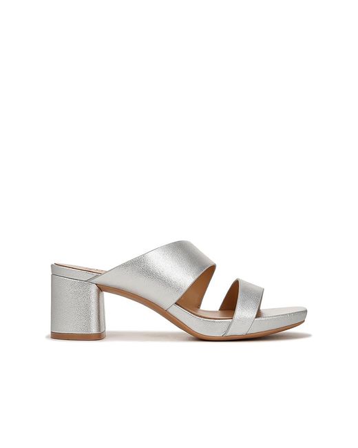 Naturalizer Gray Inez Slides Sandals 7 W (C) Leather/Rubber