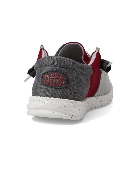 HeyDude Gray Wally Tri-Varsity Slip-On Casual Shoes Shoes, Textile for men
