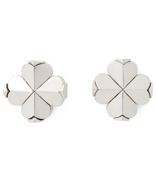 Kate Spade Black Interlock Studs Earring, Brass