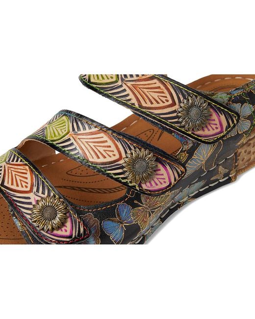Spring Step Metallic Versa Wedge Shoes, Leather