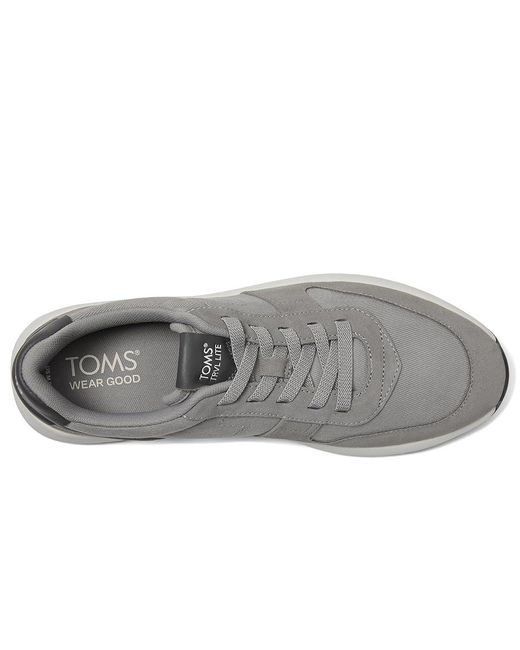 TOMS Gray Trvl Lite Retro (Drizzle Suede/Vintage Twill) Shoes for men