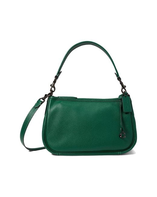COACH Soft Pebble Leather Cary Crossbody in Green Lyst