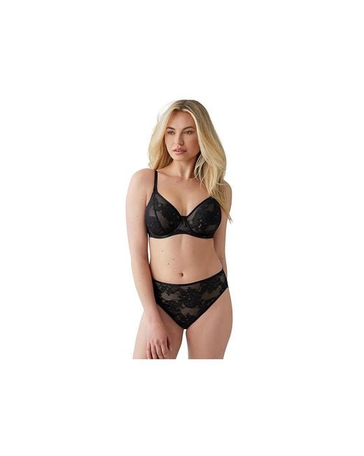 Wacoal Black Full Bloom Full Coverage Underwire Bra 855409 Bra, Elastane/Polyamide