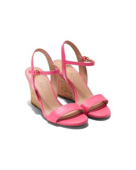 Cole Haan Pink Josie Wedge Sandal