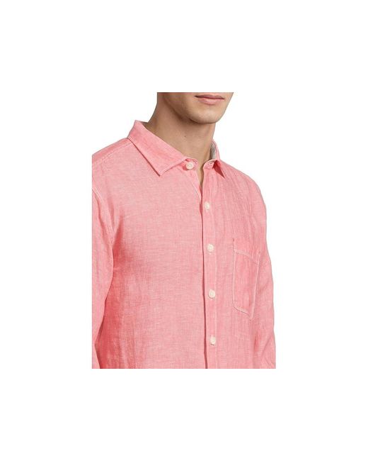 Tommy Bahama Red Long Sleeve Paradise Breezer T Shirt, Linen for men
