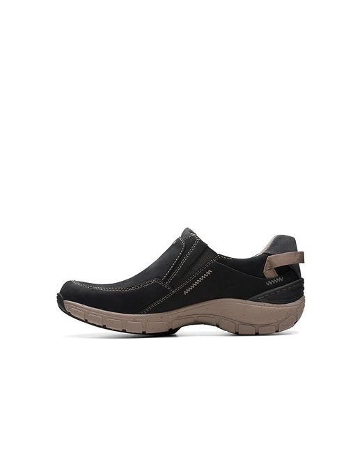 Clarks Black Wave Plateau ( Nubuck) Flat Shoes