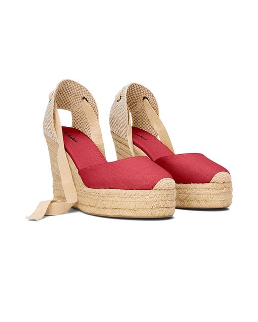 Soludos Red Platform Wedge Espadrille (Reef) Sandals