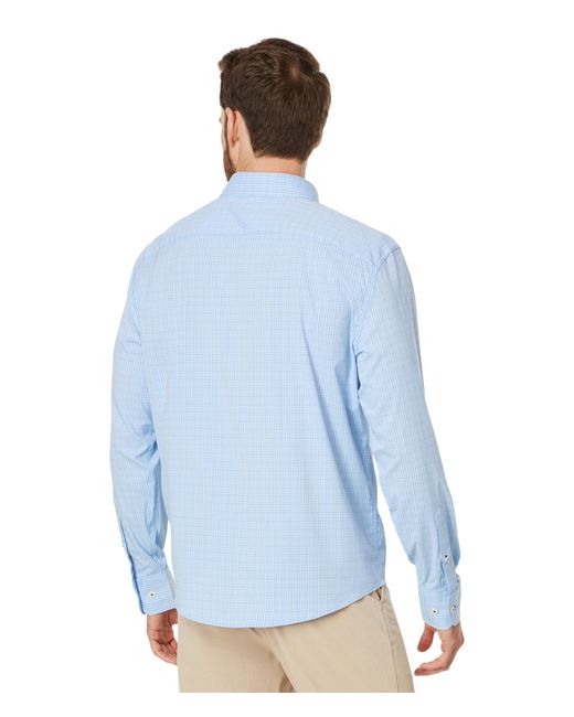 UNTUCKit Blue Wrinkle-free Performance Griffin Shirt for men