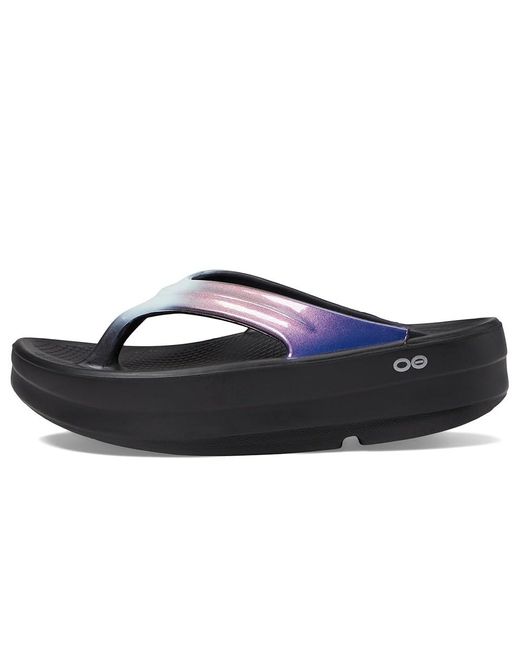 OOFOS Black Oomega Oolala Luxe (Calypso) Shoes
