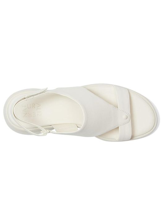 Naturalizer White Lillian Wedge Shoes 7 M (B) Synthetic