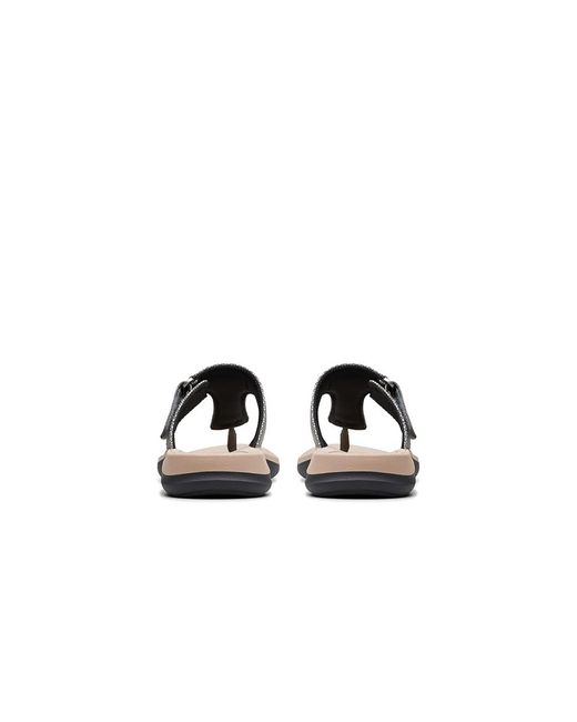 Clarks Black Glide Walk (Pewter Synthetic) Sandals