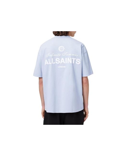 AllSaints Soleil Short Sleeve Crew T Shirt, Cotton in White