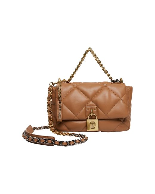 Steve Madden Synthetic Terra Puff Quilted Shoulder Bag in Tan (Brown