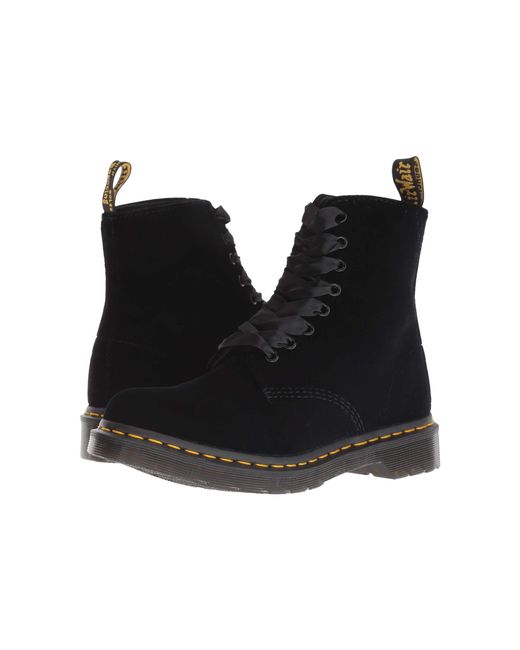 Dr. Martens 1460 Pascal Velvet (black Velvet) Women's Boots | Lyst