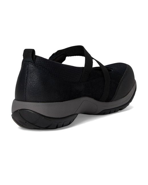 Dansko Black Primrose Flat Shoes, Leather