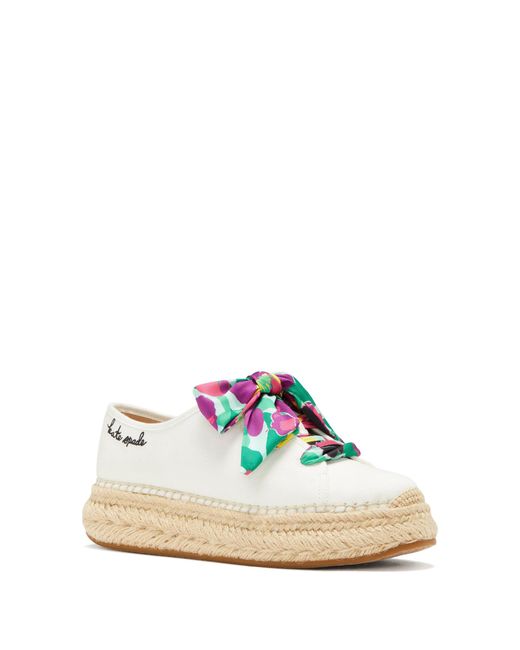 Kate Spade White Eastwell Orchid Bloom Sneakers