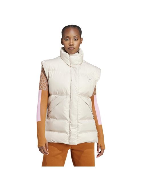 adidas By Stella McCartney Truenature Puffer Gilet Hz9132 in White | Lyst