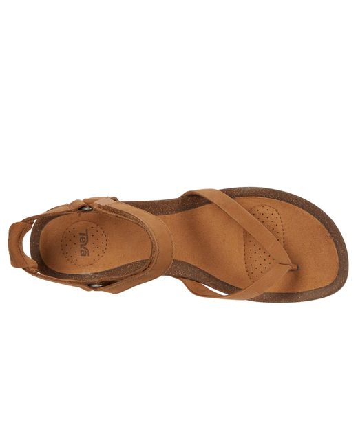 Teva Mahonia Wedge Thong in Brown Lyst