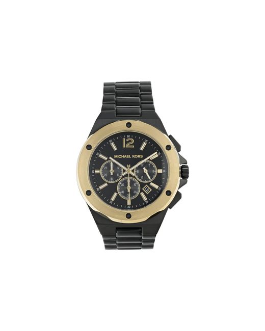 Michael Kors Mk8941 - Lennox Chronograph Ip Bracelet Watch in Black for ...