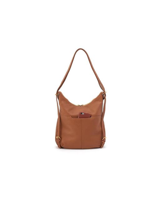Hobo International Black Merrin Convertible Backpack Backpack Bags, Cotton/Leather