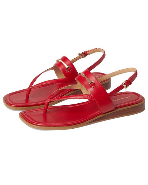 MICHAEL Michael Kors Red Lena Sandal Sandals, Synthetic