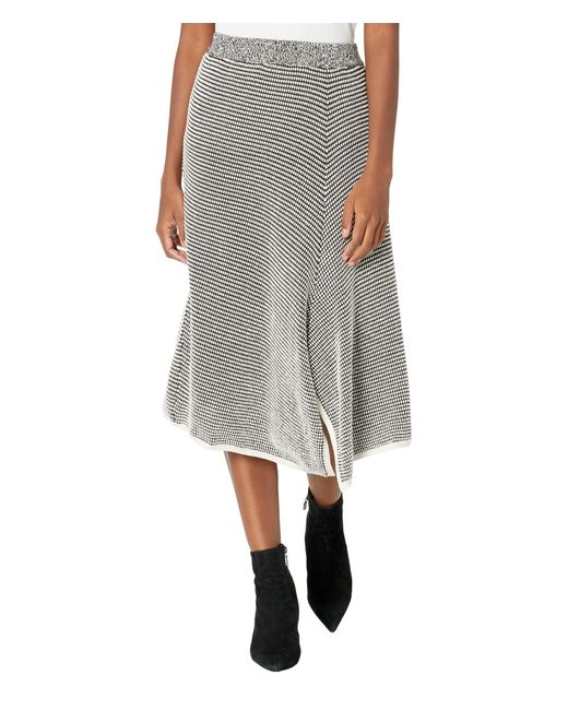 NIC+ZOE Nic+zoe Petite Pixel Knit Skirt in Gray | Lyst