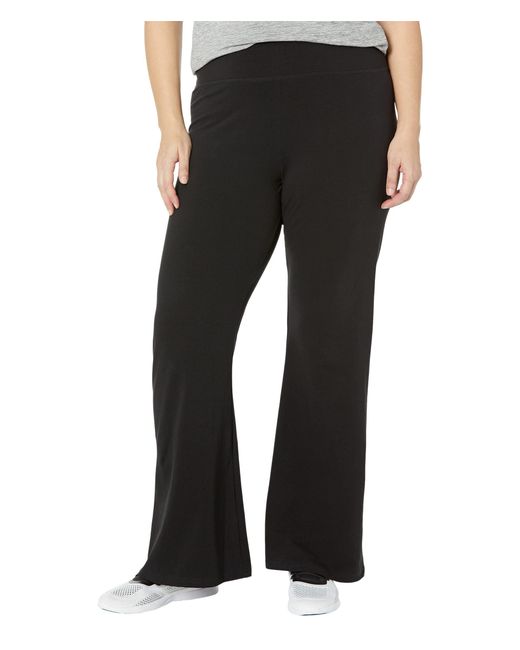 Jockey Plus Size Cotton Stretch Yoga Flare Pants in Black Lyst