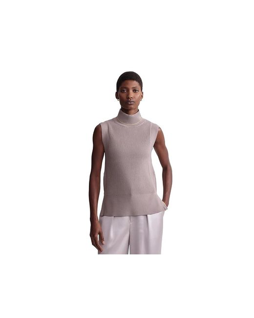 Varley Multicolor Lois High-Neck Tank Top Sweater, Nylon/Polyester/Viscose