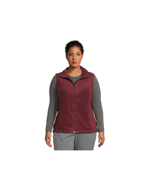 Columbia Red Plus Size Benton Springstm Vest Jacket 1, Fleece/Polyester