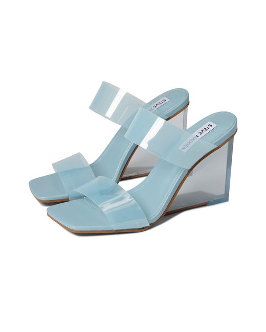 Steve Madden Synthetic Isa Wedge Sandal in Blue - Lyst