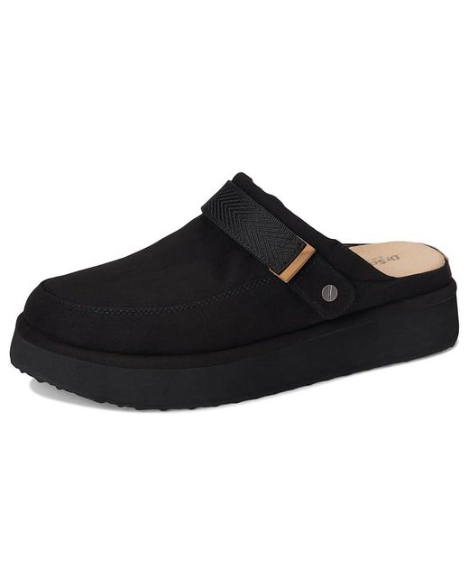 Dr. Scholls Black Chill Time Mule/Clog Shoes Shoes, Microfiber/Wool