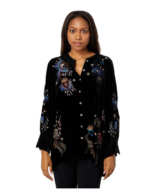 Johnny Was Victoria Velvet Voyager Tunic In Black Lyst